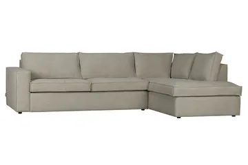 Freddie hjørnesofa højre natur - Beige - Møbler - Sofaer - Sofa med chaiselong - 3 personers sofa med chaiselong