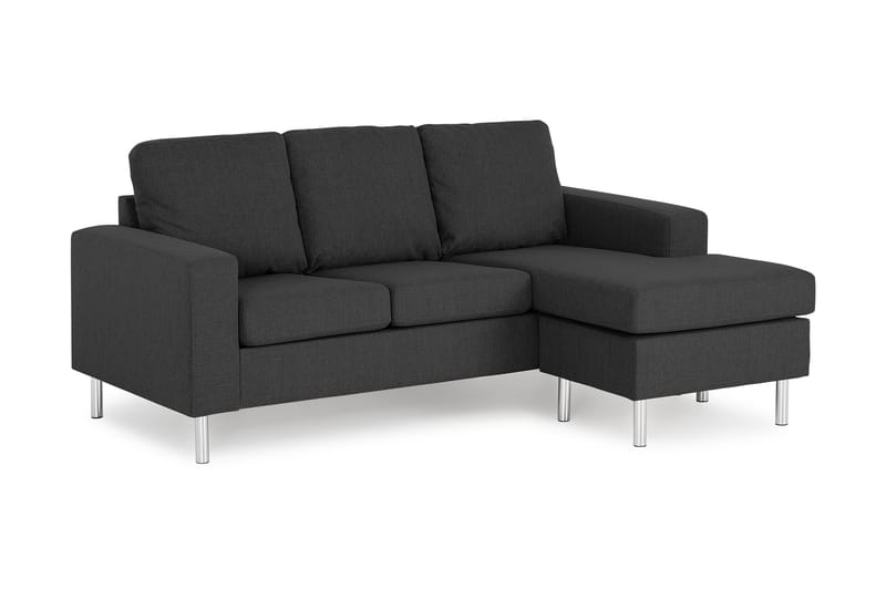 Friday 3-personers Vendbar L-formet Chaiselongsofa i Stof - Grå - Møbler - Sofaer - Sofa med chaiselong