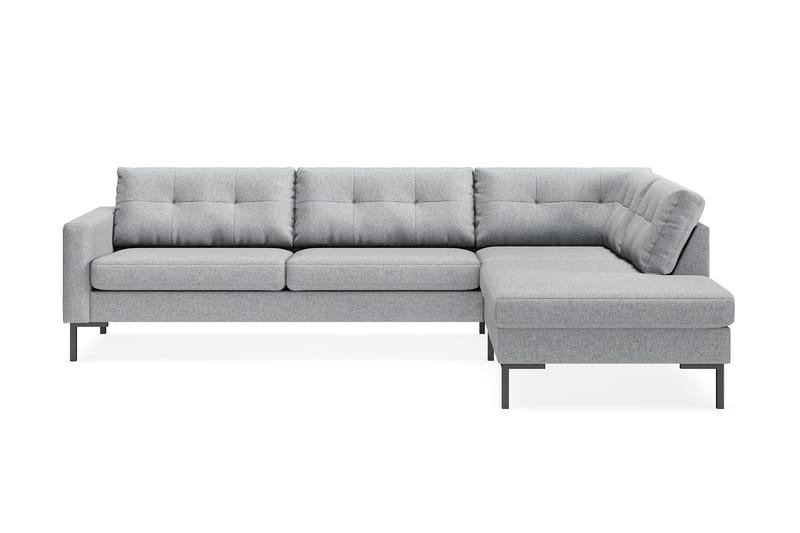 Frillestad 4-personers Højrevendt L-formet Chaiselongsofa i Stof - Grå - Møbler - Sofaer - Sofa med chaiselong