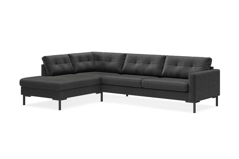 Frillestad 4-personers Venstrevendt L-formet Chaiselongsofa i Stof - Mørkegrå - Møbler - Sofaer - Sofa med chaiselong