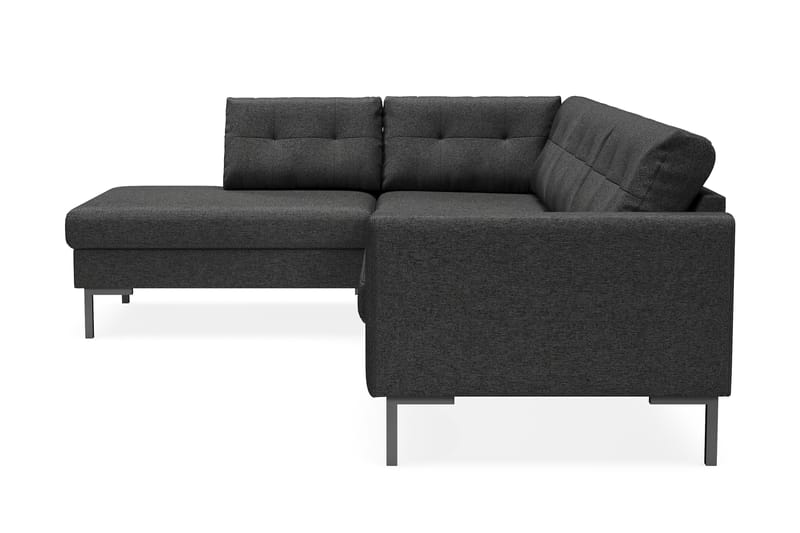 Frillestad 4-personers Venstrevendt L-formet Chaiselongsofa i Stof - Mørkegrå - Møbler - Sofaer - Sofa med chaiselong