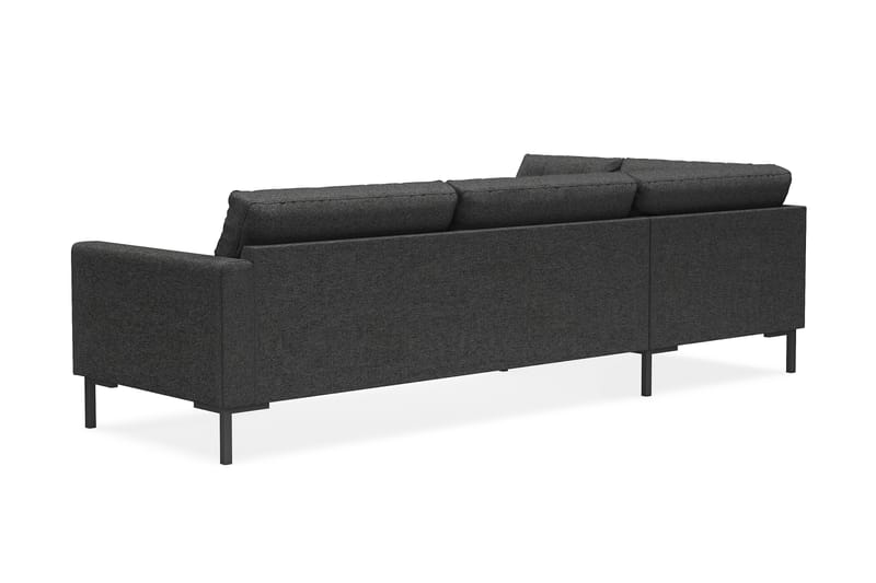 Frillestad 4-personers Venstrevendt L-formet Chaiselongsofa i Stof - Mørkegrå - Møbler - Sofaer - Sofa med chaiselong