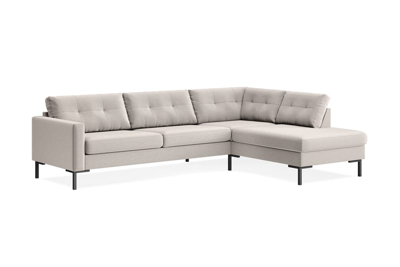 Frillestad 4-personers Højrevendt L-formet Chaiselongsofa i Stof - Beige - Møbler - Sofaer - Sofa med chaiselong