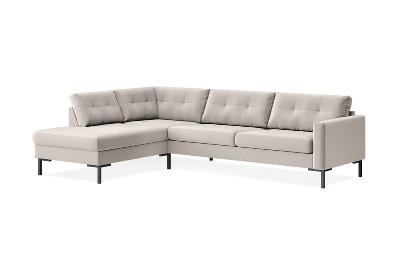 Frillestad 4-personers Venstrevendt L-formet Chaiselongsofa i Stof - Beige - Møbler - Sofaer - Sofa med chaiselong