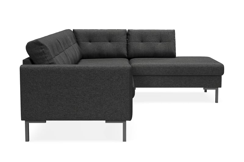 Frillestad 4-personers Højrevendt L-formet Chaiselongsofa i Stof - Mørkegrå - Møbler - Sofaer - Sofa med chaiselong