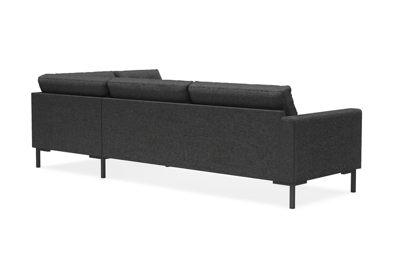 Frillestad 4-personers Højrevendt L-formet Chaiselongsofa i Stof - Mørkegrå - Møbler - Sofaer - Sofa med chaiselong