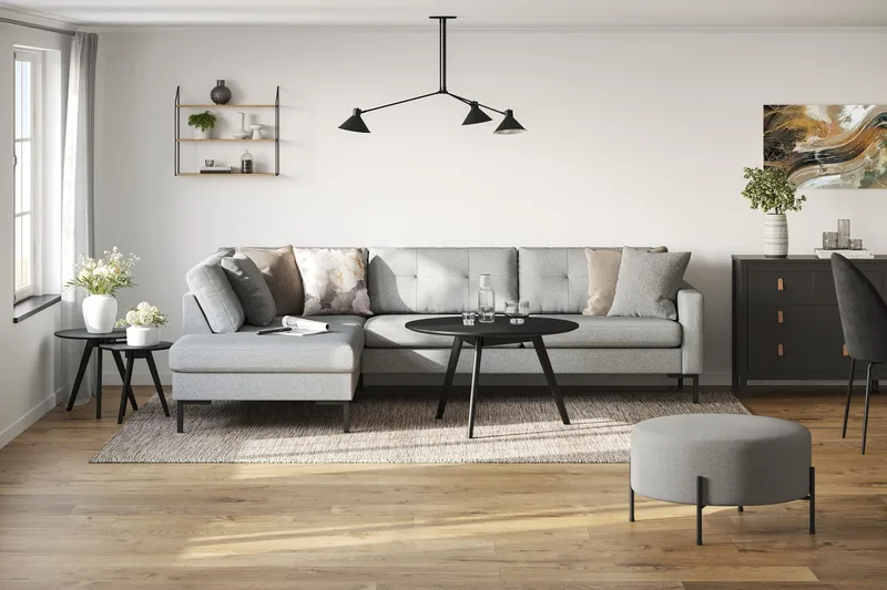 Frillestad 4-personers sofa med chaiselong venstre - Møbler - Sofaer - Sofa med chaiselong
