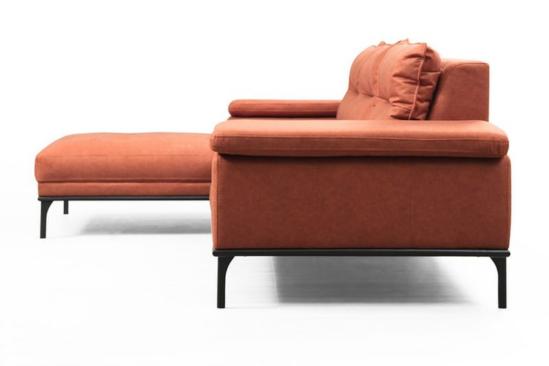 Gausinos Chaiselongsofa - Orange - Sofa med chaiselong - 4 personers sofa med chaiselong