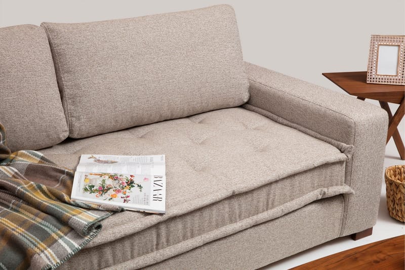 Gladfield Chaiselongsofa 3-personers - Beige - Møbler - Sofaer - Sofa med chaiselong - 3 personers sofa med chaiselong