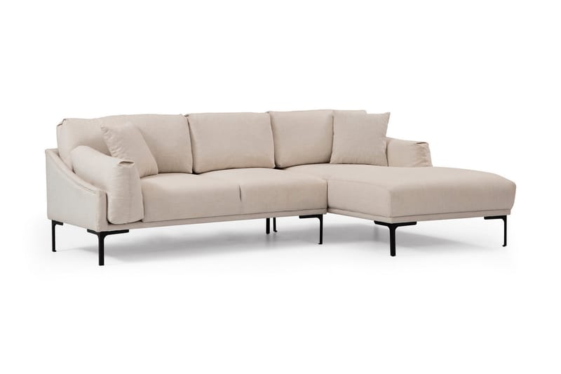Glenure Sofa m. Chaiselong 4-Pers. - Cream - Møbler - Sofaer - Sofa med chaiselong