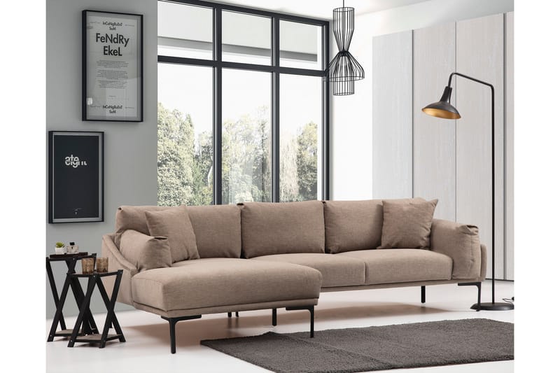 Glenure Sofa m. Chaiselong 4-Pers. - Mocha - Sofa med chaiselong - 4 personers sofa med chaiselong