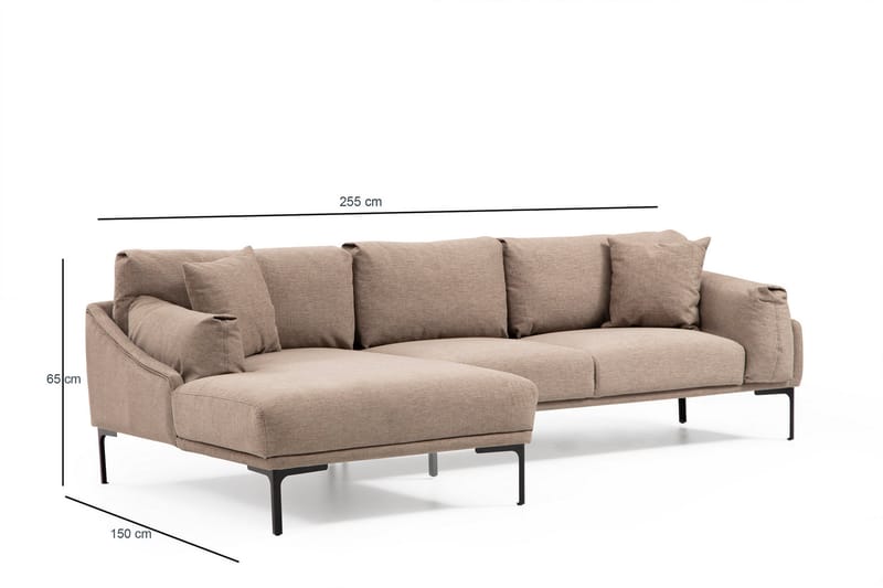 Glenure Sofa m. Chaiselong 4-Pers. - Mocha - Sofa med chaiselong - 4 personers sofa med chaiselong