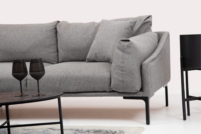 Glenure Sofa m. Chaiselong 4-Pers. - Grå - Møbler - Sofaer - Sofa med chaiselong