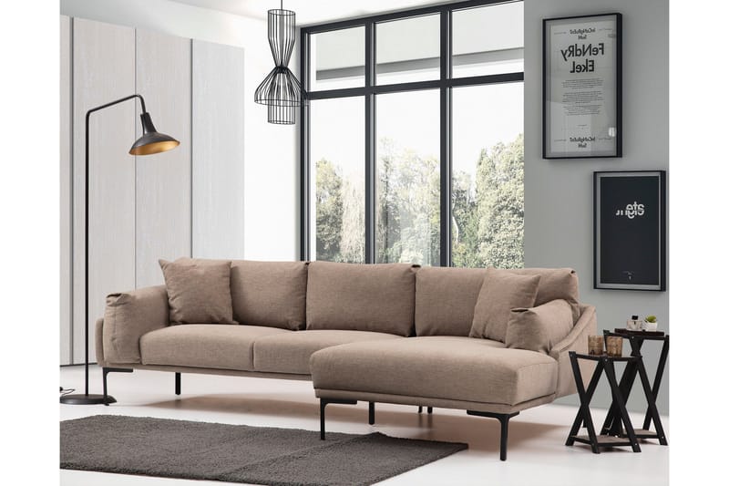 Glenure Sofa m. Chaiselong 4-Pers. - Mocha - Møbler - Sofaer - Sofa med chaiselong
