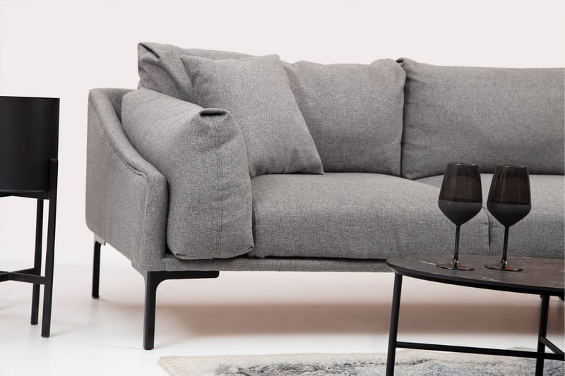 Glenure Sofa m. Chaiselong 4-Pers. - Grå - Møbler - Sofaer - Sofa med chaiselong