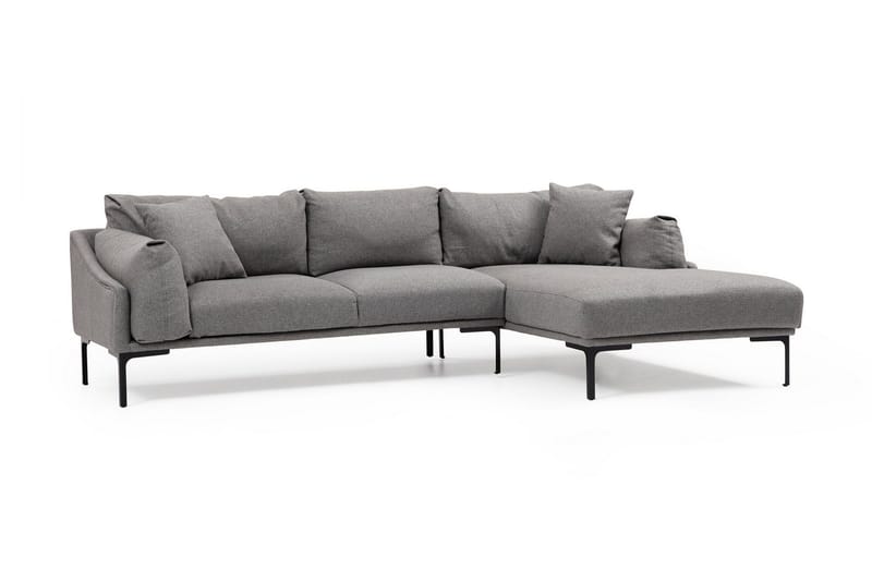 Glenure Sofa m. Chaiselong 4-Pers. - Grå - Møbler - Sofaer - Sofa med chaiselong
