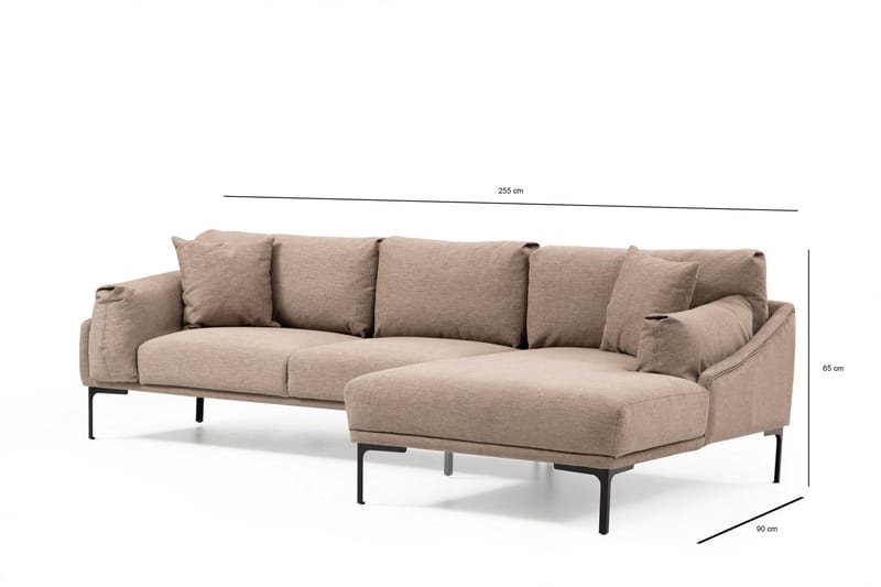 Glenure Sofa m. Chaiselong 4-Pers. - Mocha - Møbler - Sofaer - Sofa med chaiselong