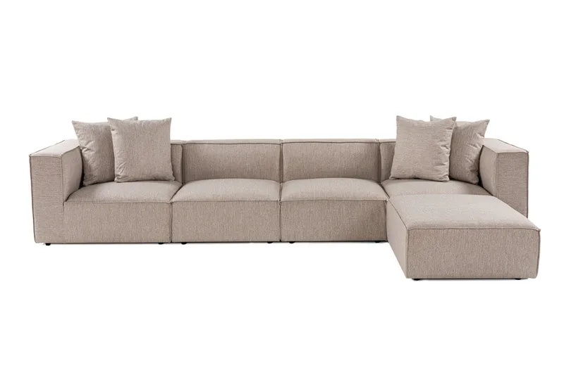 Gregor Sofa med Chaiselong 4-personers, Sand beige
