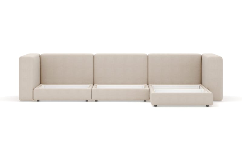Hagblom 4-sæders Vendbar Chaiselongsofa 320 cm med Opbevaring i Chenille - Beige - Møbler - Sofaer - Sofa med chaiselong