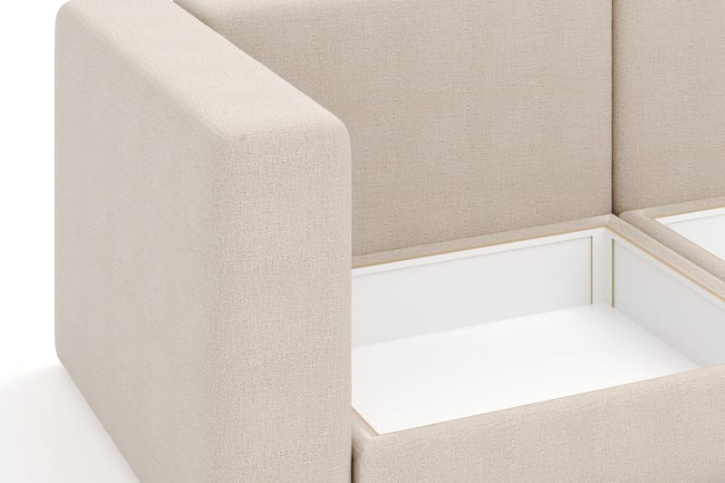 Hagblom 4-sæders Vendbar Chaiselongsofa 320 cm med Opbevaring i Chenille - Beige - Møbler - Sofaer - Sofa med chaiselong