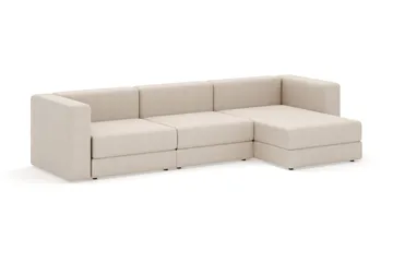 Hagblom 4-sæders Vendbar Chaiselongsofa 320 cm med Opbevaring i Chenille - Beige - Møbler - Sofaer - Sofa med chaiselong