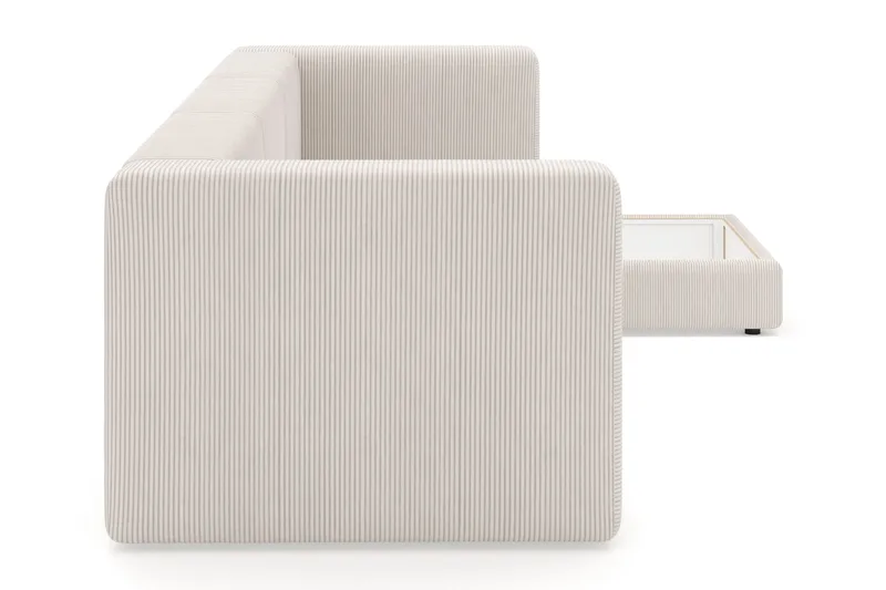 Hagblom 4-sæders Vendbar Chaiselongsofa 320 cm med Opbevaring i Corduroy - Beige - Møbler - Sofaer - Sofa med chaiselong