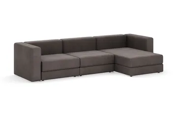 Hagblom 4-personers Divansofa med Opbevaring Vendbar - Taupe - Møbler - Sofaer - Sofa med chaiselong