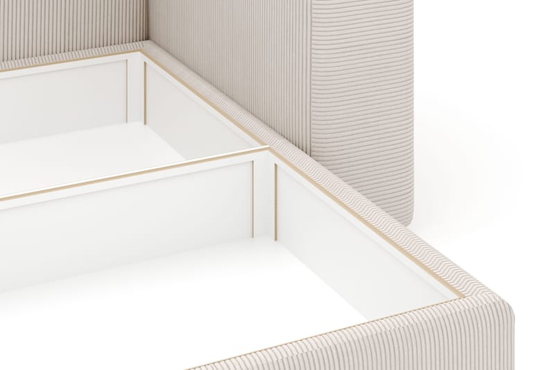 Hagblom 4-personers Divansofa med Opbevaring Vendbar - Beige - M øbler - Sofaer - Sofa med chaiselong