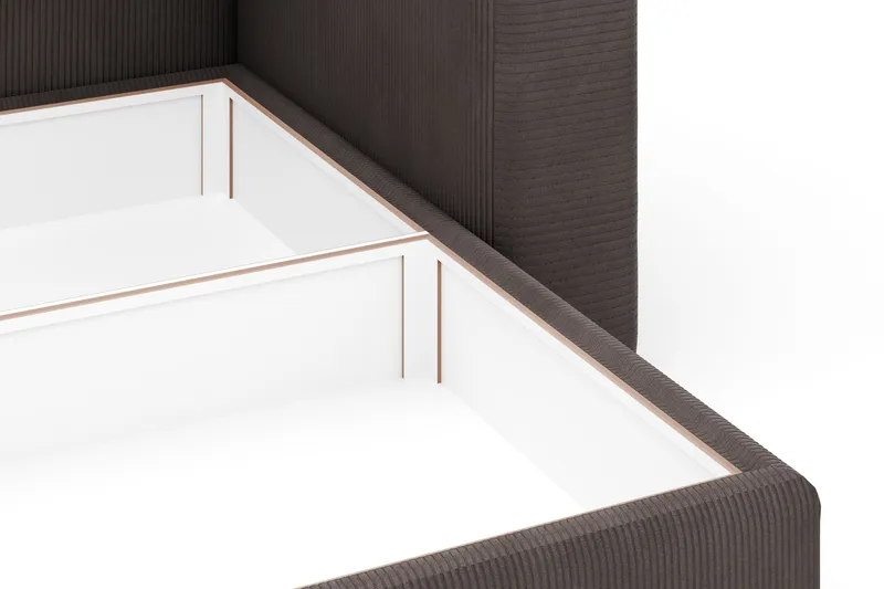 Hagblom 4-personers Divansofa med Opbevaring Vendbar - Brun - Møbler - Sofaer - Sofa med chaiselong