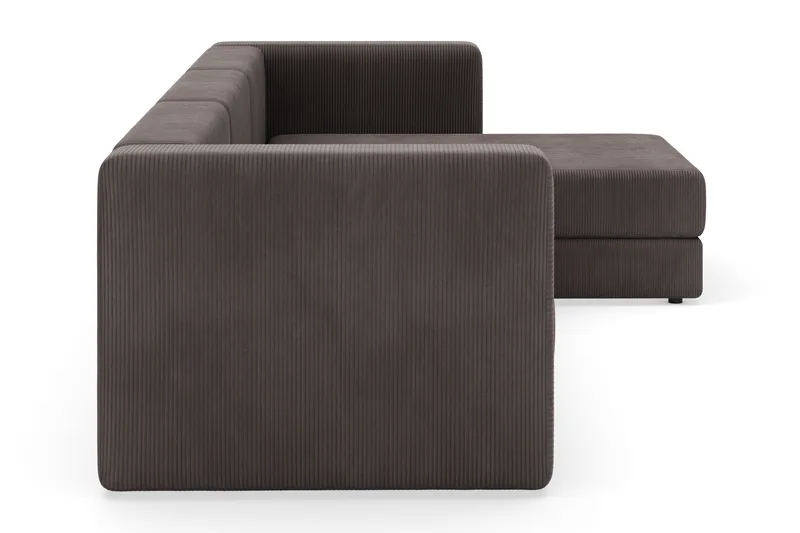 Hagblom 4-personers Divansofa med Opbevaring Vendbar - Brun - Møbler - Sofaer - Sofa med chaiselong