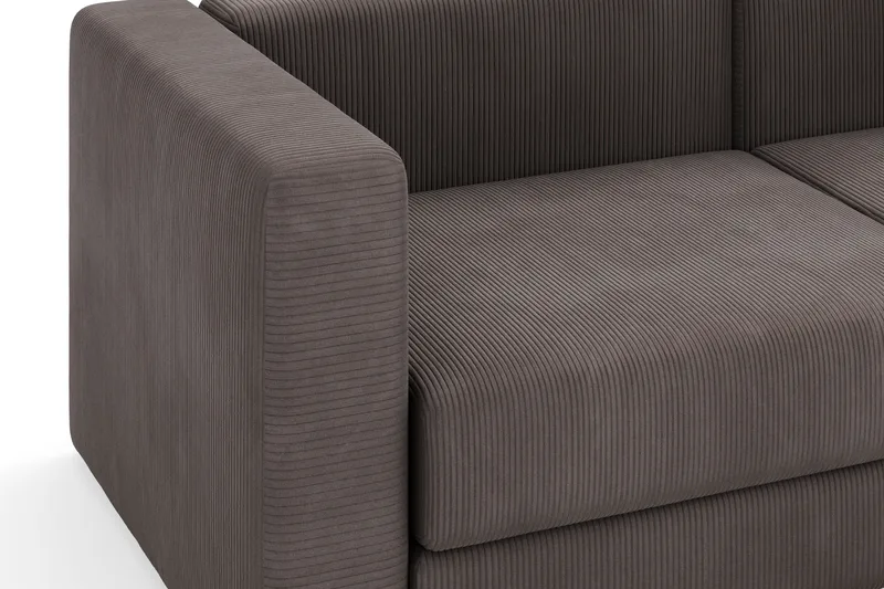 Hagblom 4-personers Divansofa med Opbevaring Vendbar - Brun - Møbler - Sofaer - Sofa med chaiselong