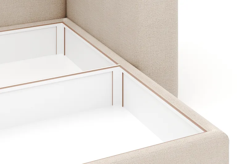 Hagblom 4-personers Divansofa med Opbevaring Vendbar - Beige - Møbler - Sofaer - Sofa med chaiselong