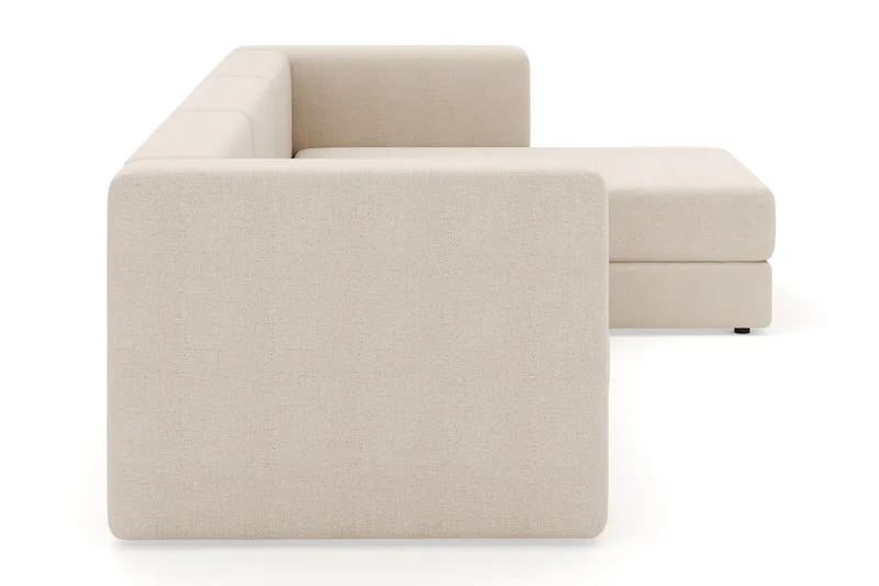 Hagblom 4-personers Divansofa med Opbevaring Vendbar - Beige - Møbler - Sofaer - Sofa med chaiselong