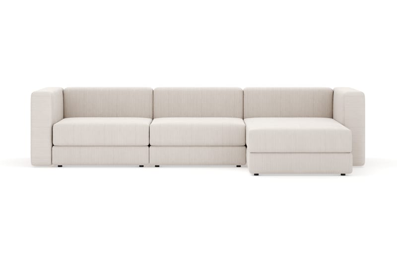 Hagblom 4-personers Divansofa med Opbevaring Vendbar, Beige