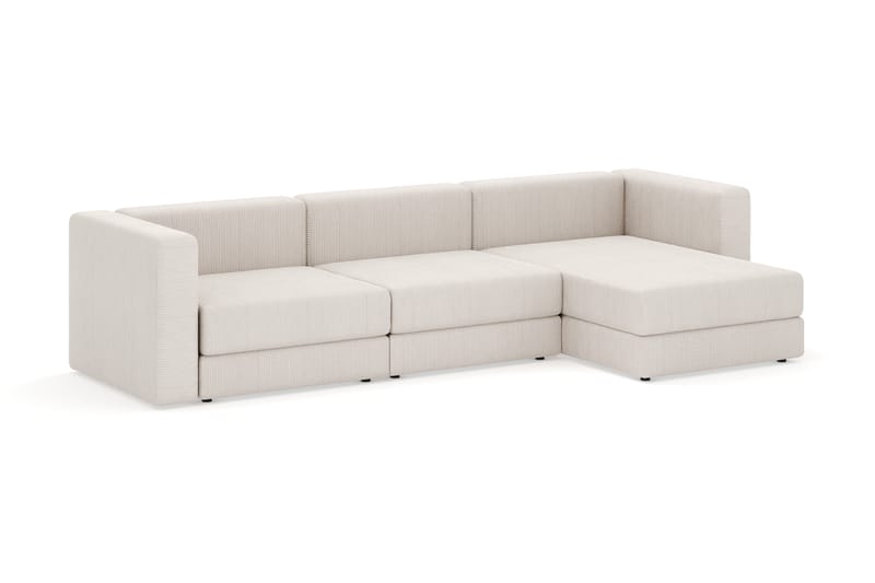 Hagblom 4-personers Divansofa med Opbevaring Vendbar - Beige - Møbler - Sofaer - Sofa med chaiselong
