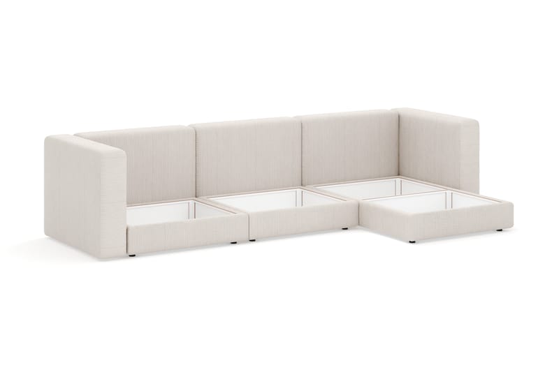 Hagblom 4-personers Divansofa med Opbevaring Vendbar - Beige - Møbler - Sofaer - Sofa med chaiselong