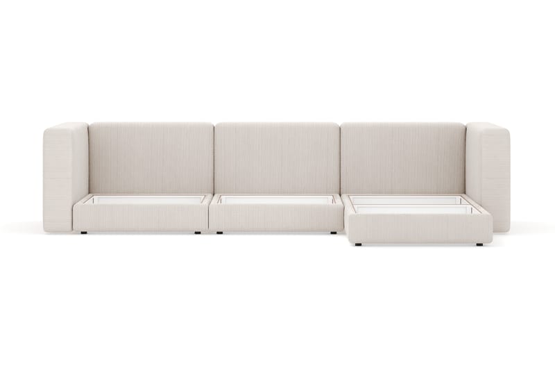 Hagblom 4-personers Divansofa med Opbevaring Vendbar - Beige - Møbler - Sofaer - Sofa med chaiselong