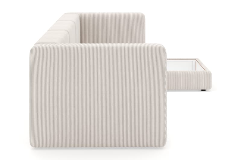 Hagblom 4-personers Divansofa med Opbevaring Vendbar - Beige - Møbler - Sofaer - Sofa med chaiselong