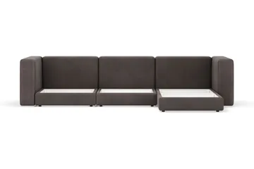 Hagblom 4-personers Divansofa med Opbevaring Vendbar - Taupe - Møbler - Sofaer - Sofa med chaiselong