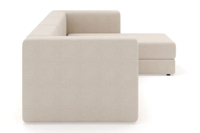 Hagblom 4-personers Divansofa med Opbevaring Vendbar - Beige - Møbler - Sofaer - Sofa med chaiselong