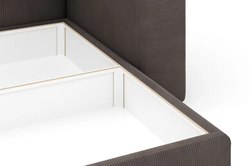 Hagblom 4-personers Divansofa med Opbevaring Vendbar - Brun - Møbler - Sofaer - Sofa med chaiselong