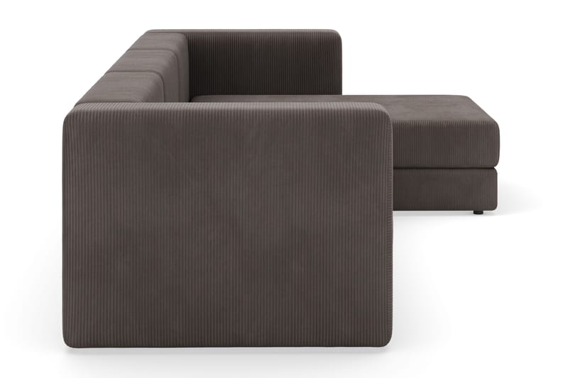 Hagblom 4-personers Divansofa med Opbevaring Vendbar - Brun - Møbler - Sofaer - Sofa med chaiselong