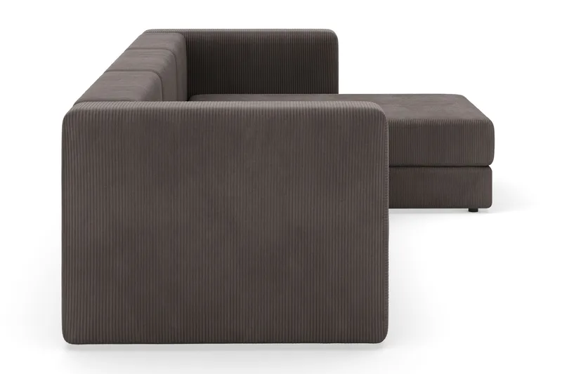 Hagblom 4-personers Divansofa med Opbevaring Vendbar - Brun - Møbler - Sofaer - Sofa med chaiselong