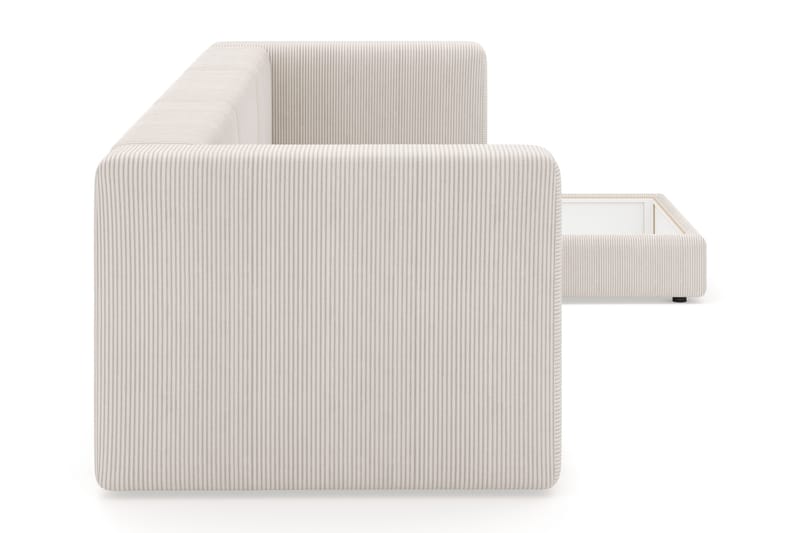 Hagblom 4-personers Divansofa med Opbevaring Vendbar - Beige - Møbler - Sofaer - Sofa med chaiselong