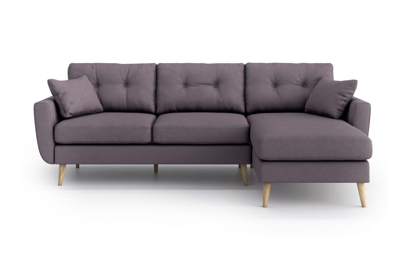 Harrisa sofa med Chaiselong - Lilla - 3 personers sofa med chaiselong - Sofa med chaiselong