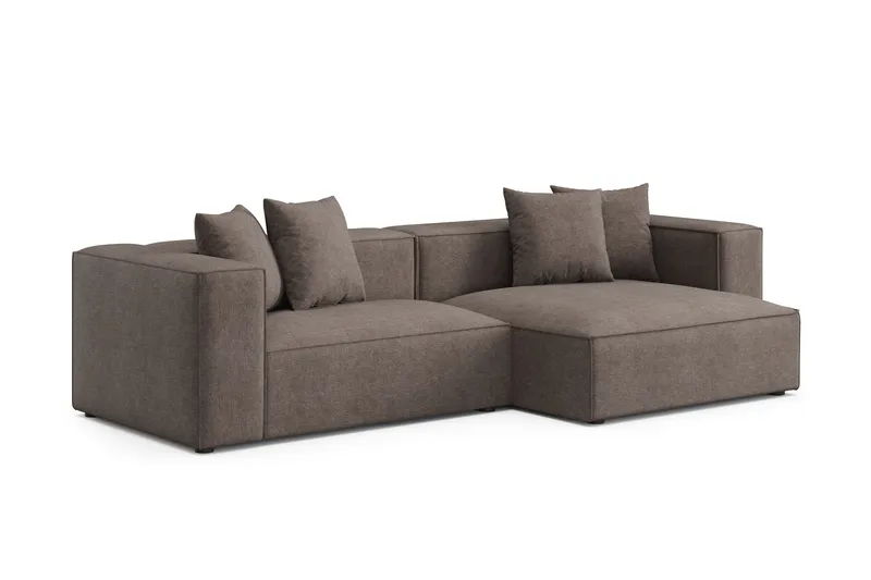 Havana 3-personers Sofa med Vendbar Chaiselong - Brun - Møbler - Sofaer - Sofa med chaiselong