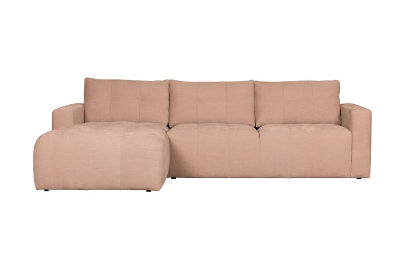 Hippylur 3-Pers. Sofa Venstre - Lyserød - Sofa med chaiselong - 3 personers sofa med chaiselong