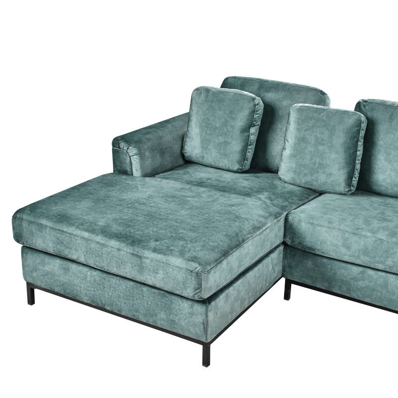 Hjørnesofa 4-personers Oslo højrevendt - Blågrøn - Møbler - Sofaer - Sofa med chaiselong