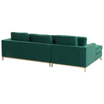 Hjørnesofa 4-personers Oslo venstrevendt - Mørkegrøn - Møbler - Sofaer - Sofa med chaiselong