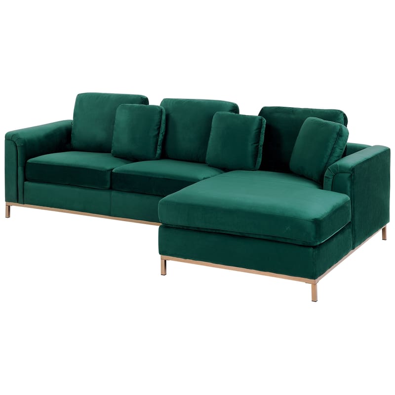 Hjørnesofa 4-personers Oslo venstrevendt - Mørkegrøn - Møbler - Sofaer - Sofa med chaiselong